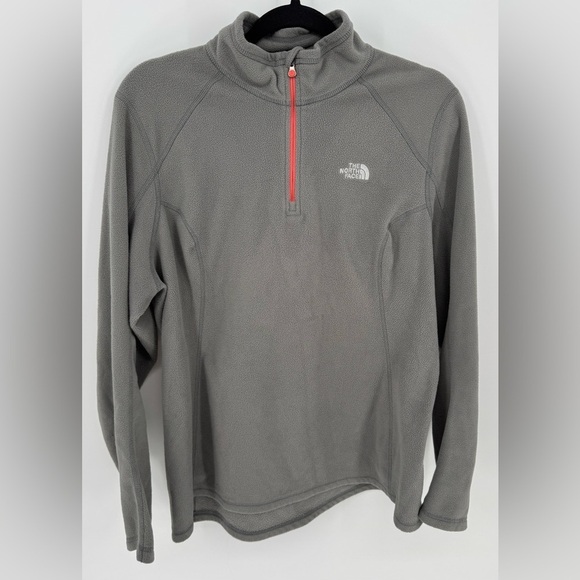 The North Face Women's TNF Medium Grey Heather Glacier 1/4-Zip Fleece - Picture 1 of 14